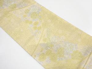 佐賀錦　几帳に花鳥模様織り出し袋帯